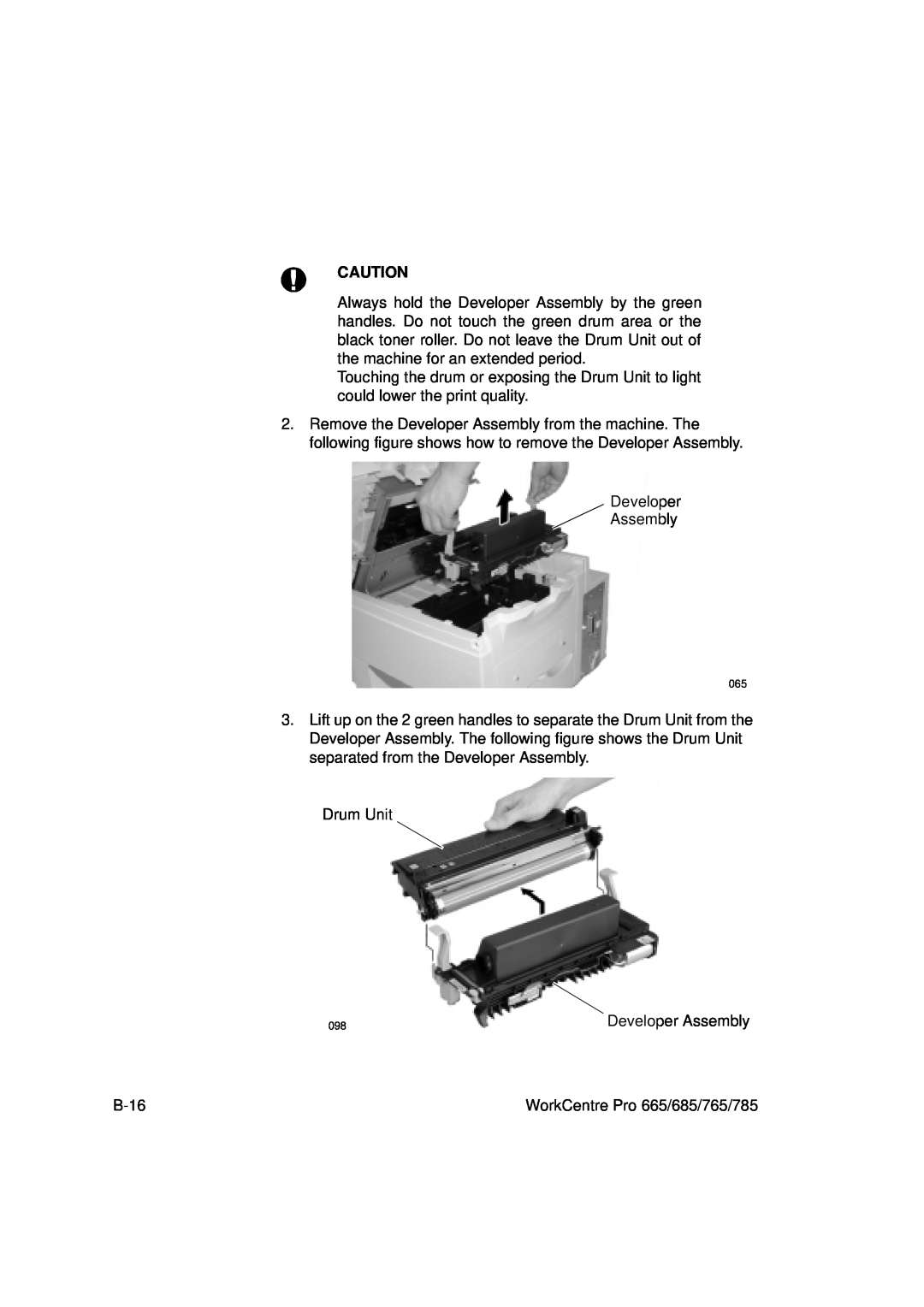 Xerox 685, 765, 665, 785 manual Developer Assembly 
