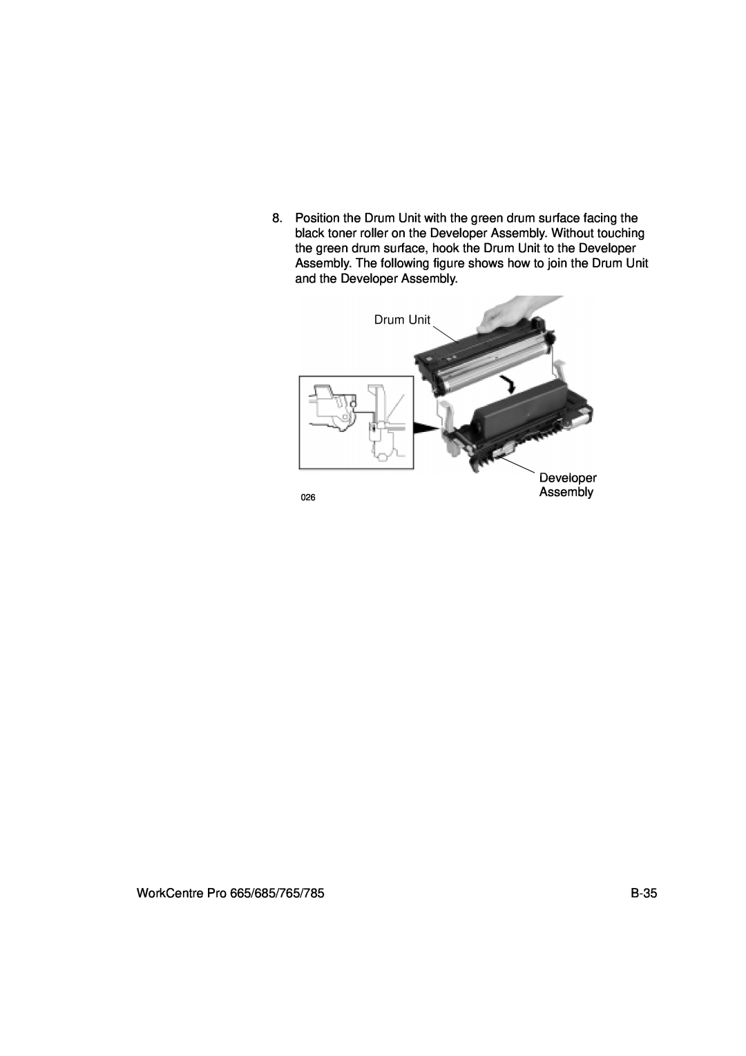 Xerox manual Drum Unit, Developer, Assembly, WorkCentre Pro 665/685/765/785, B-35 