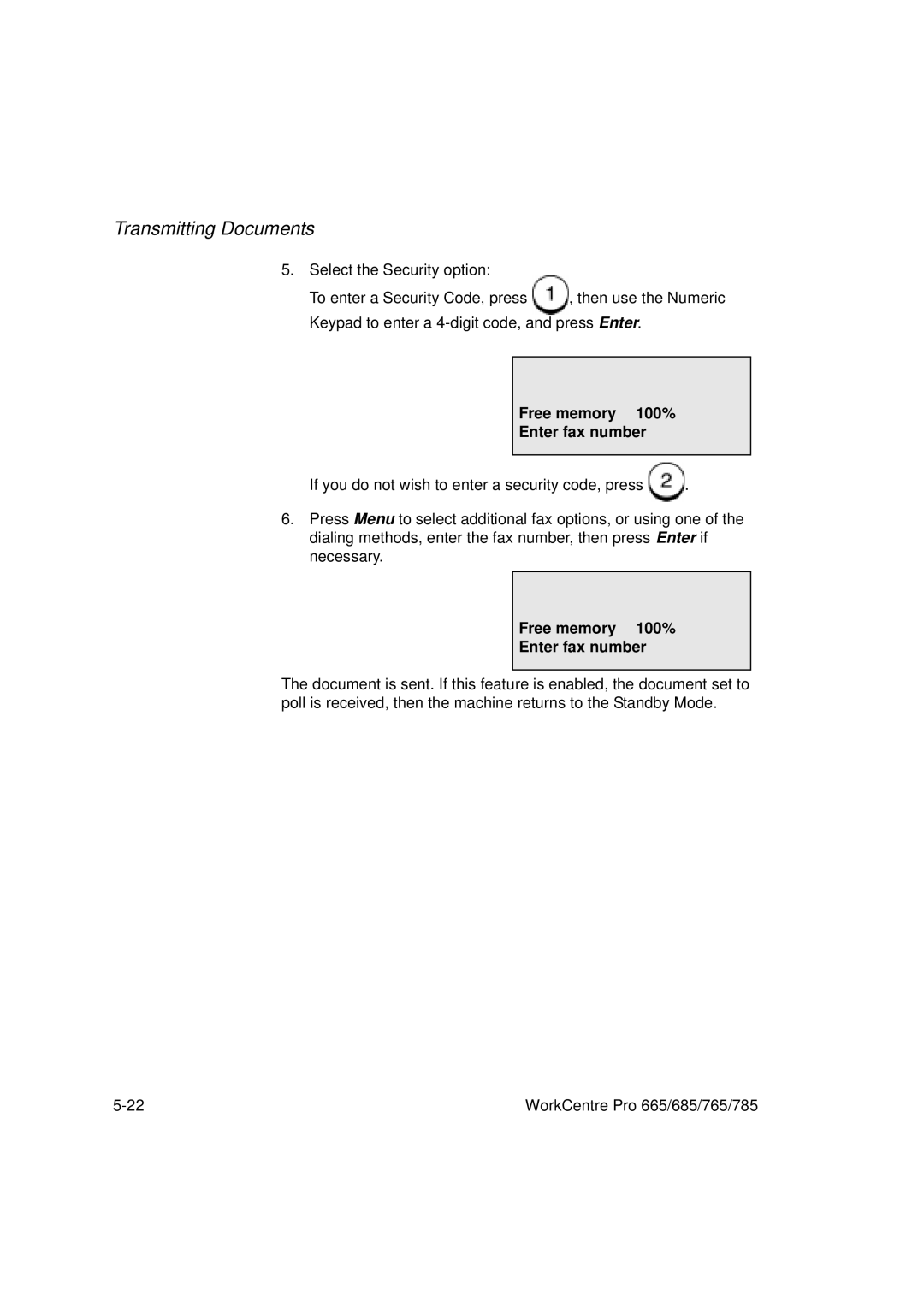 Xerox 765, 665, 685, 785 manual Transmitting Documents 