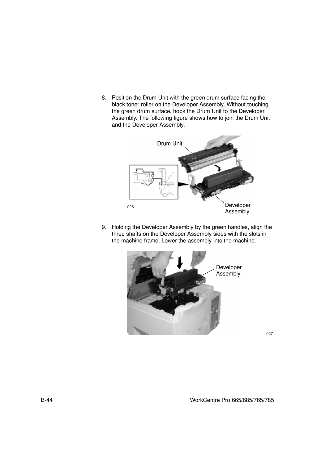 Xerox 685, 765, 665, 785 manual Developer 