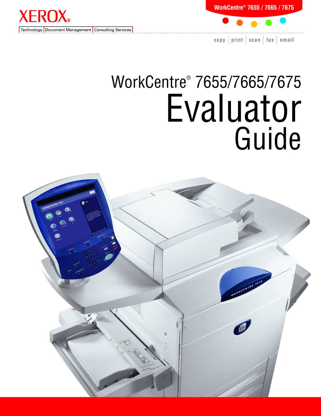 Xerox 7655, 7665, 7675 manual Evaluator 