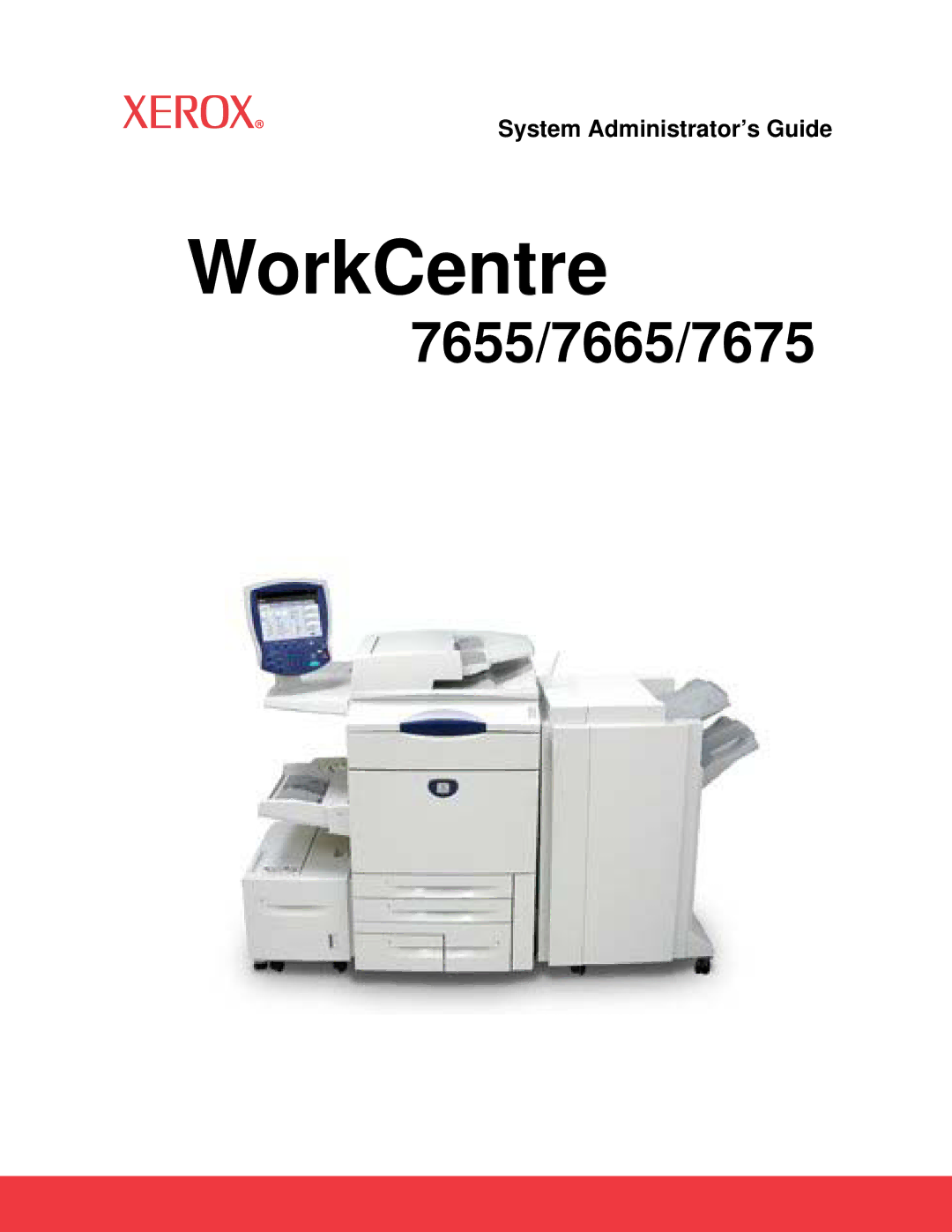 Xerox 7675, 7665, 7655 manual WorkCentre 