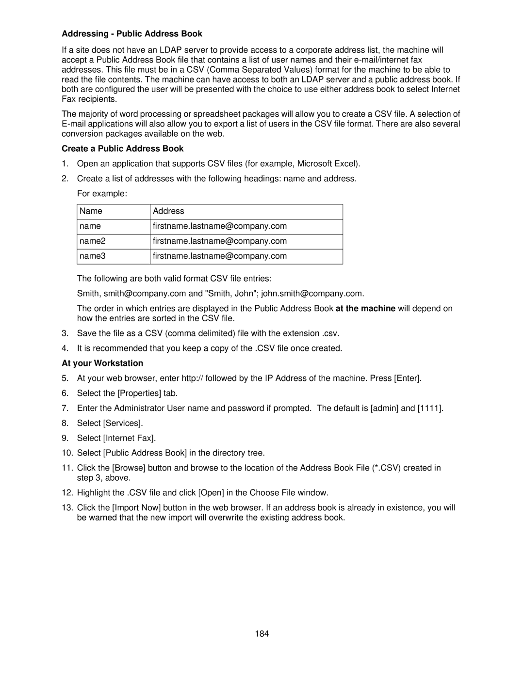 Xerox 7665, 7675, 7655 manual Addressing Public Address Book 