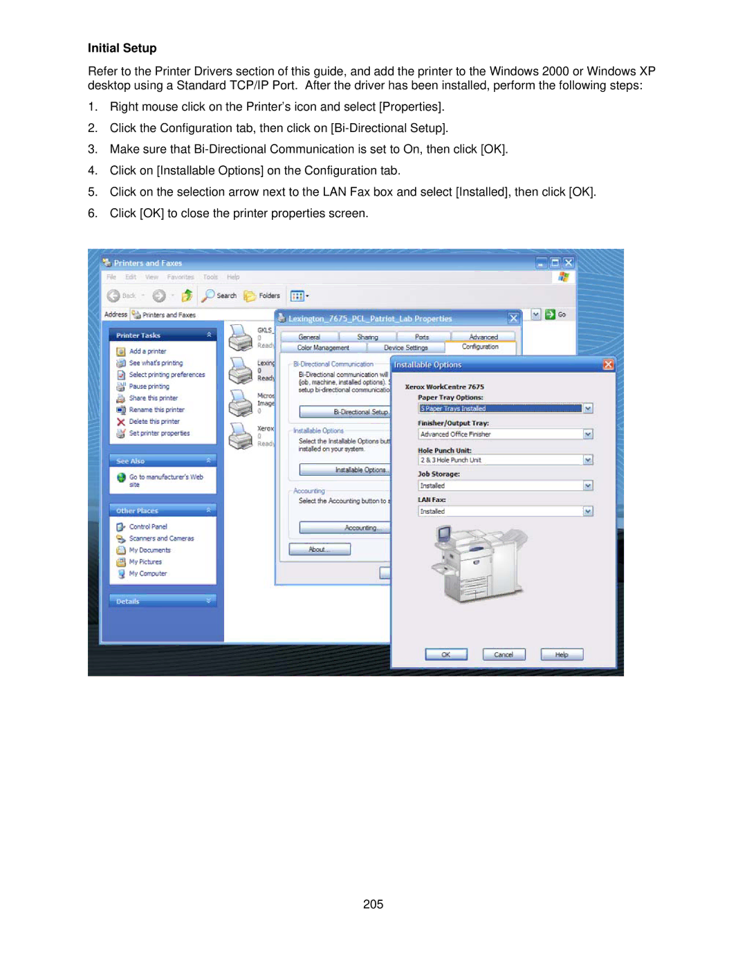 Xerox 7665, 7675, 7655 manual Initial Setup 