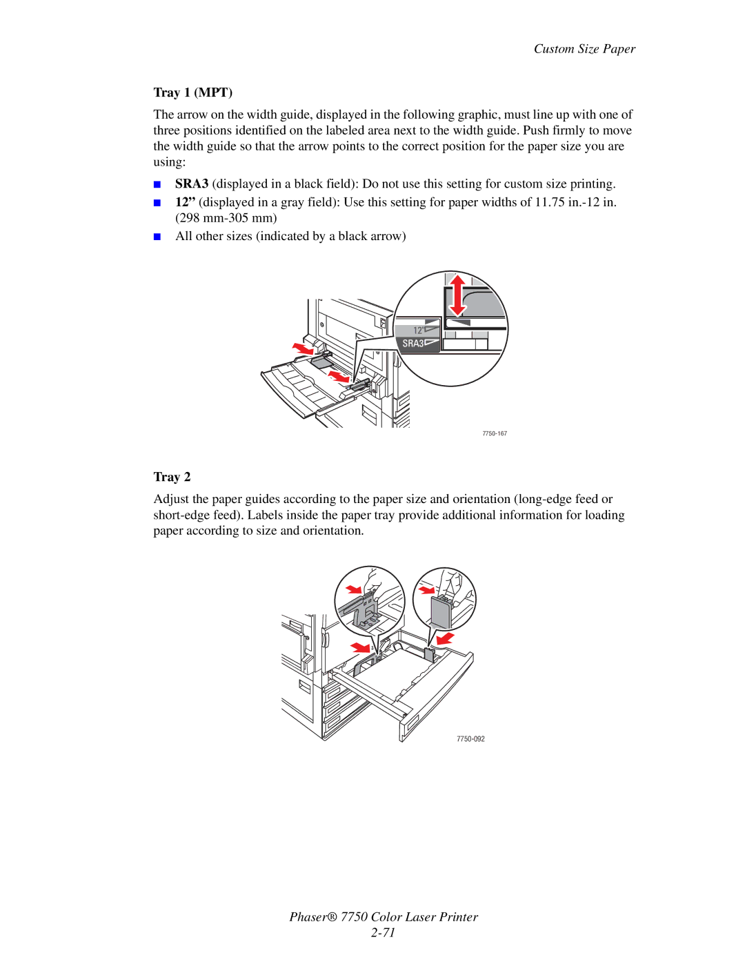 Xerox 7750 manual Tray 1 MPT 