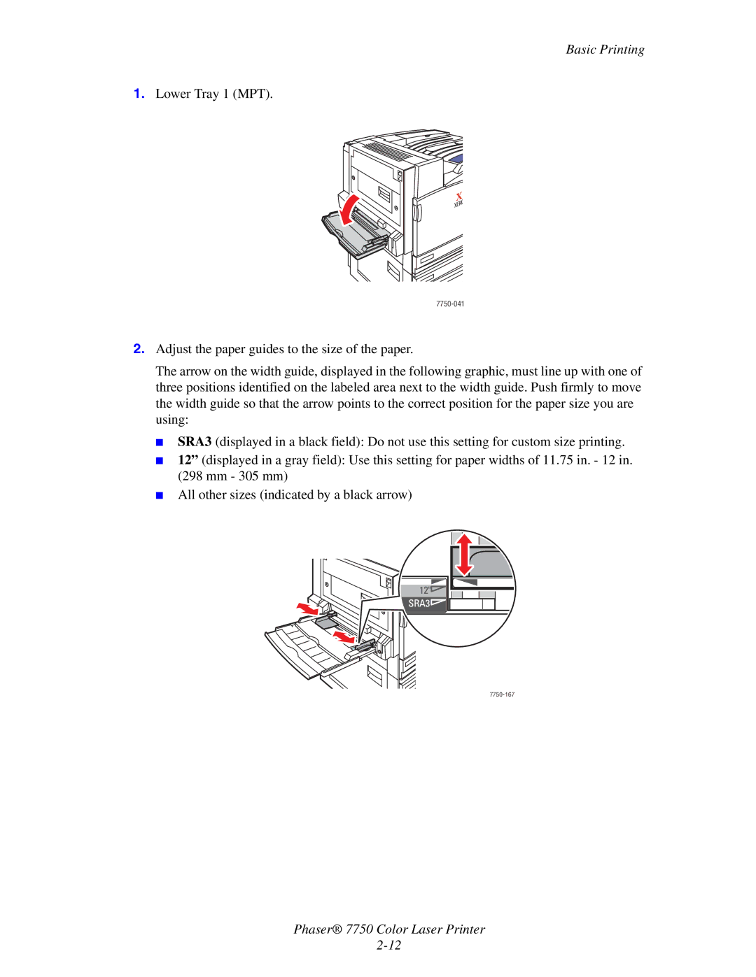 Xerox 7750 manual Basic Printing 