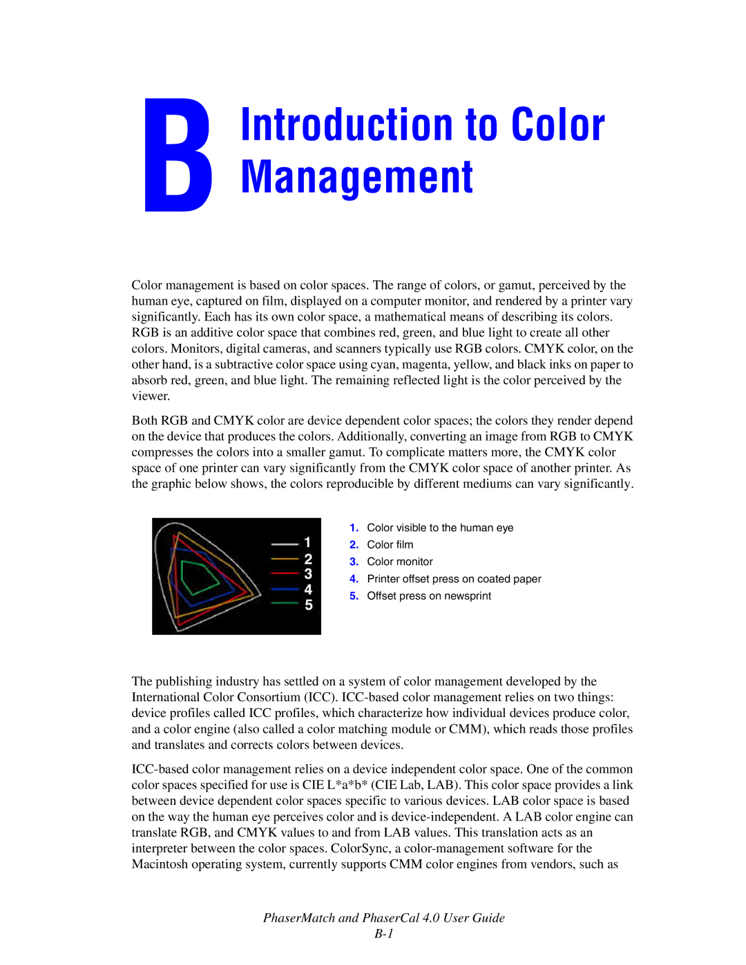 Xerox 7760 manual Introduction to Color Management 