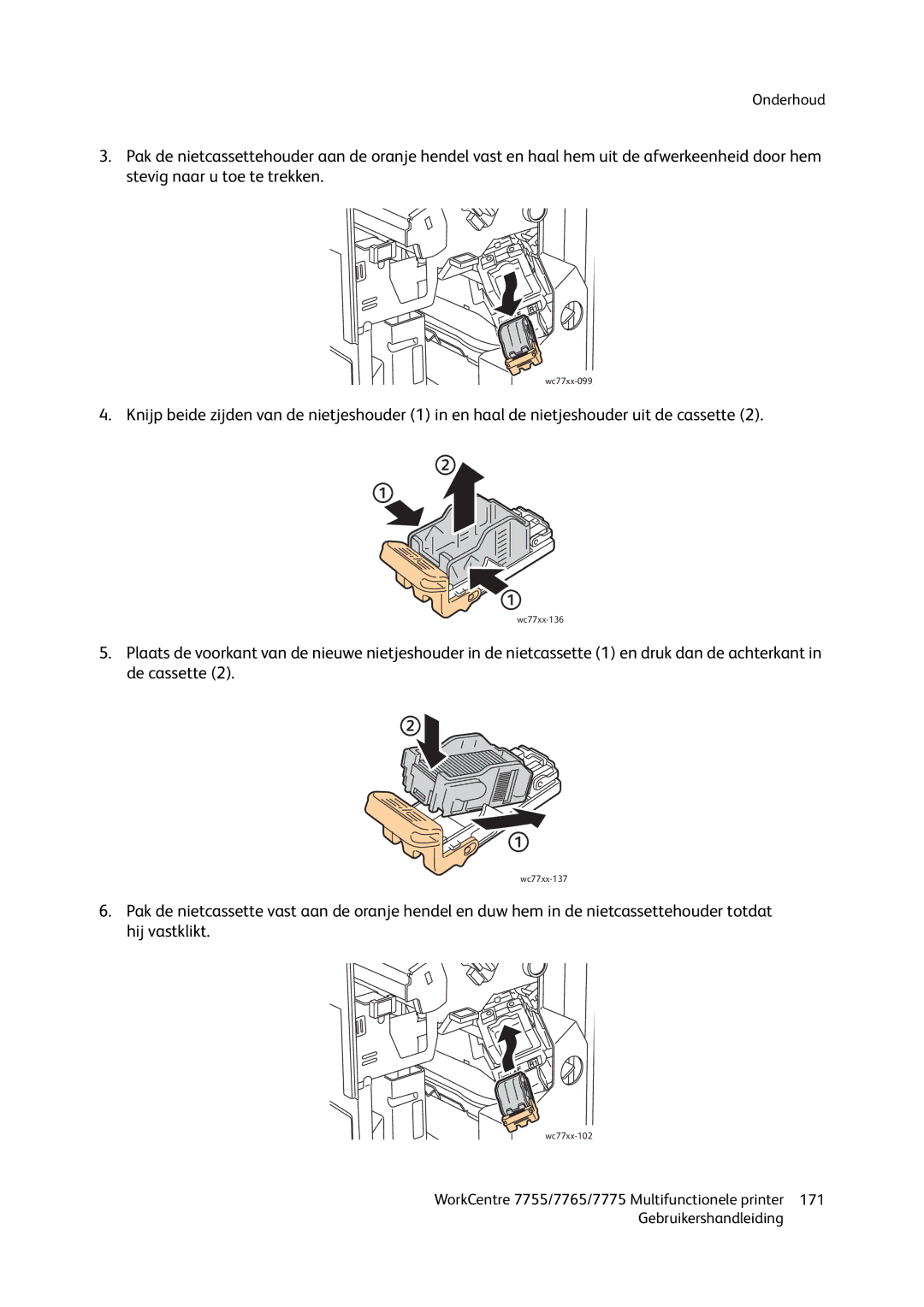 Xerox 7765, 7755, 7775 manual Wc77xx-099 