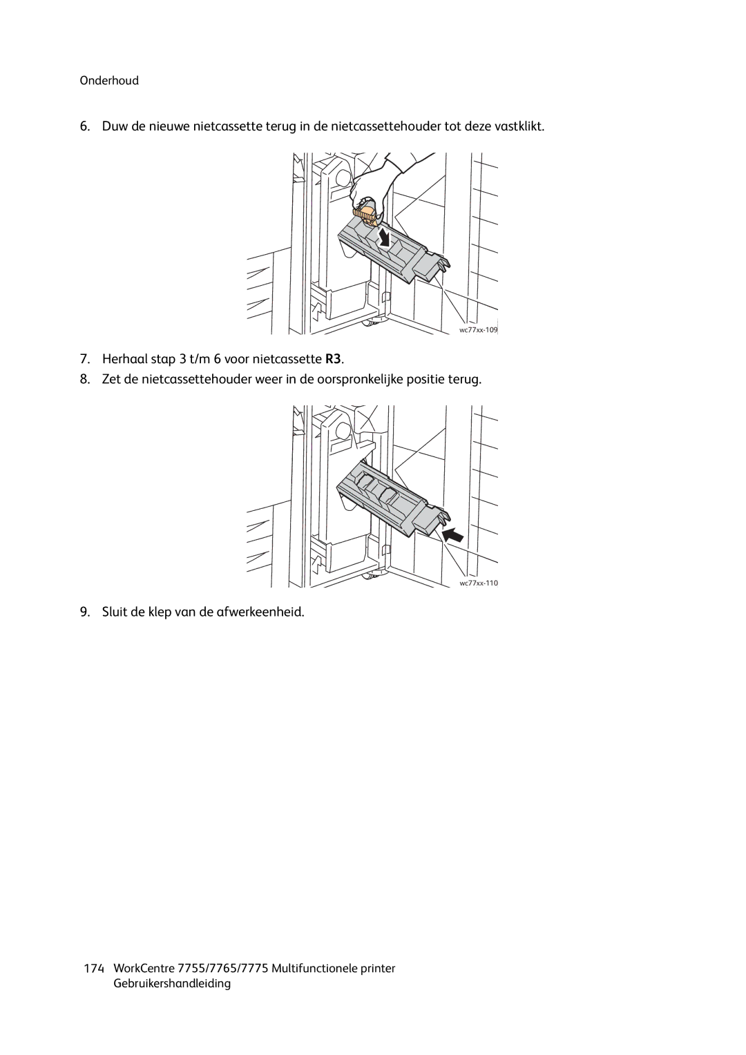 Xerox 7765, 7755, 7775 manual Wc77xx-109 