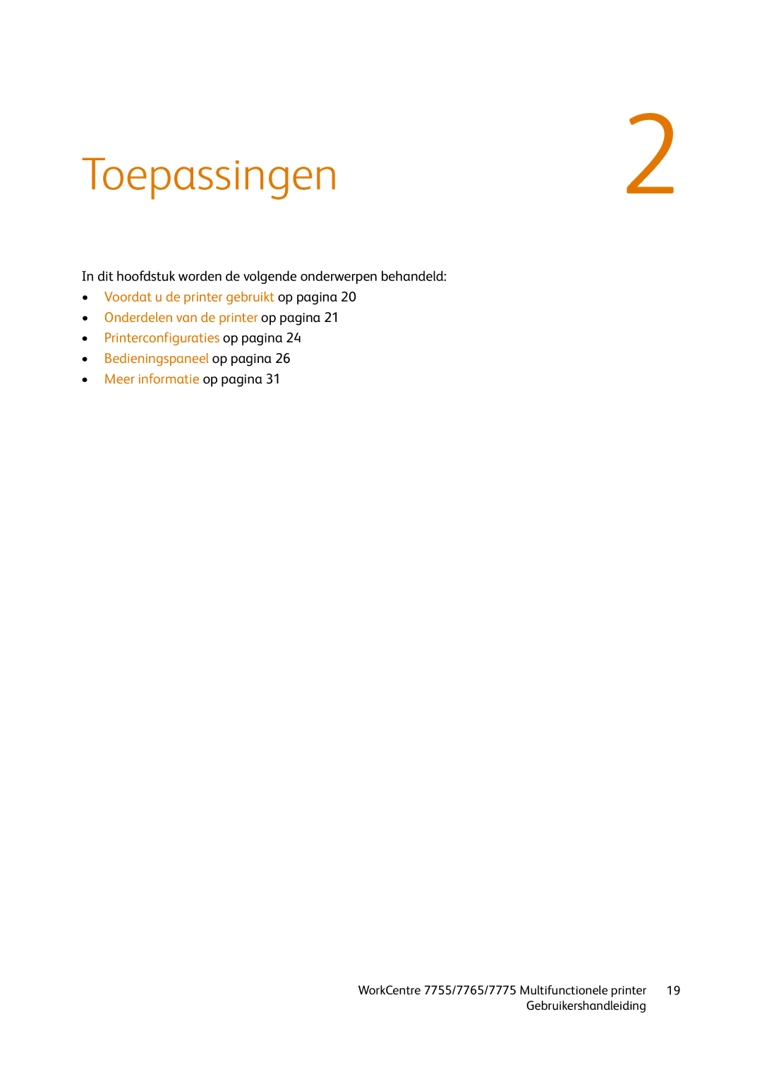 Xerox 7755, 7765, 7775 manual Toepassingen2 