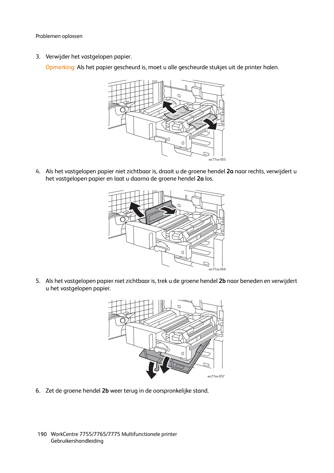 Xerox 7755, 7765, 7775 manual Wc77xx-055 