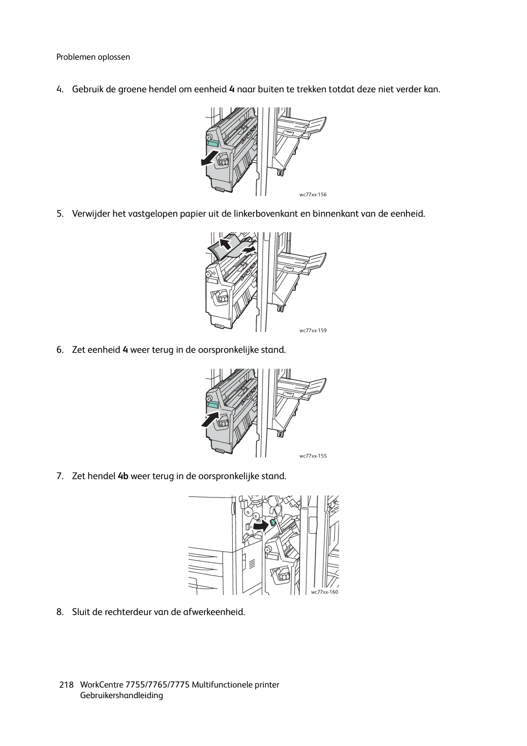 Xerox 7775, 7765, 7755 manual Wc77xx-156 