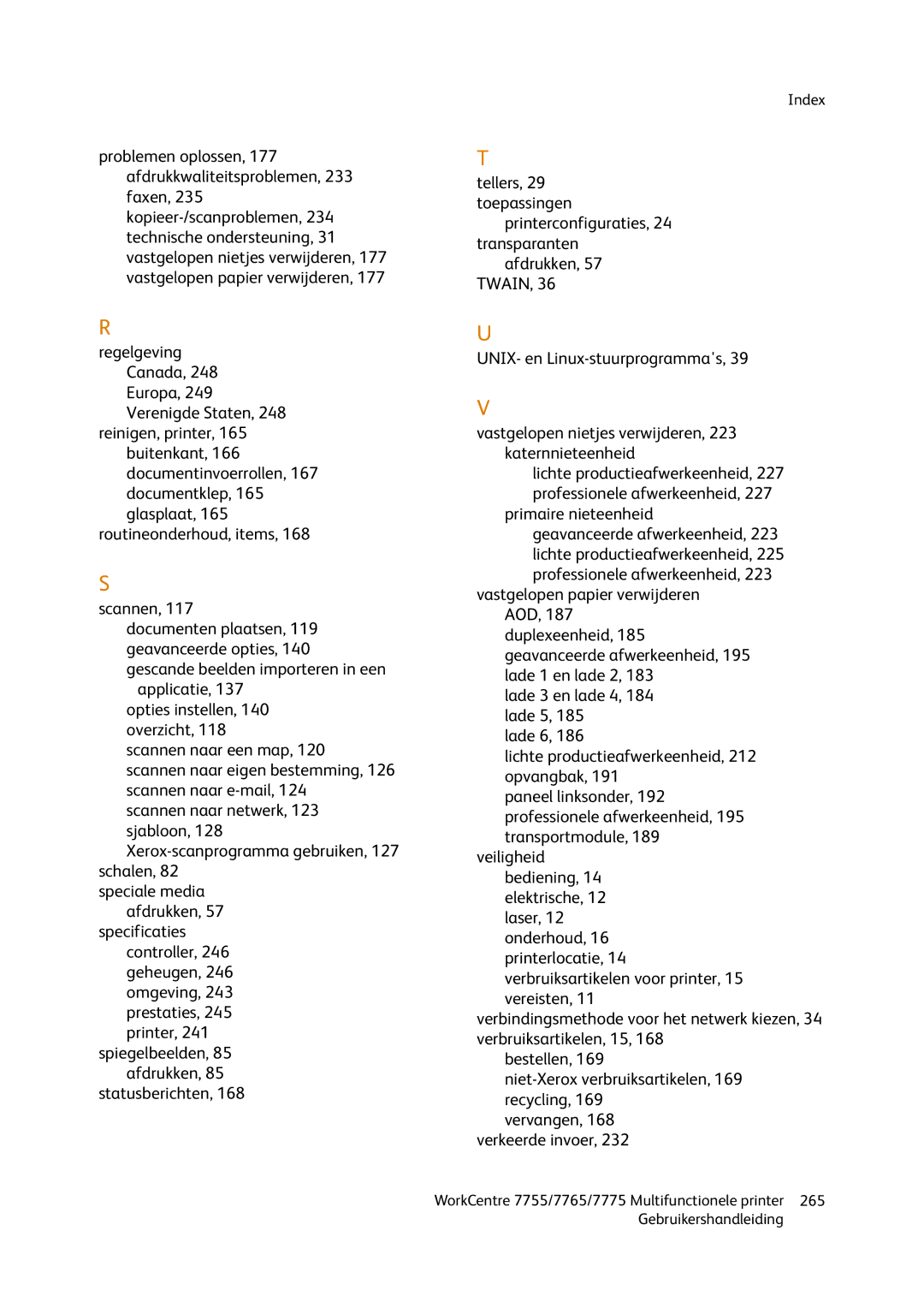 Xerox 7755, 7765, 7775 manual Statusberichten 