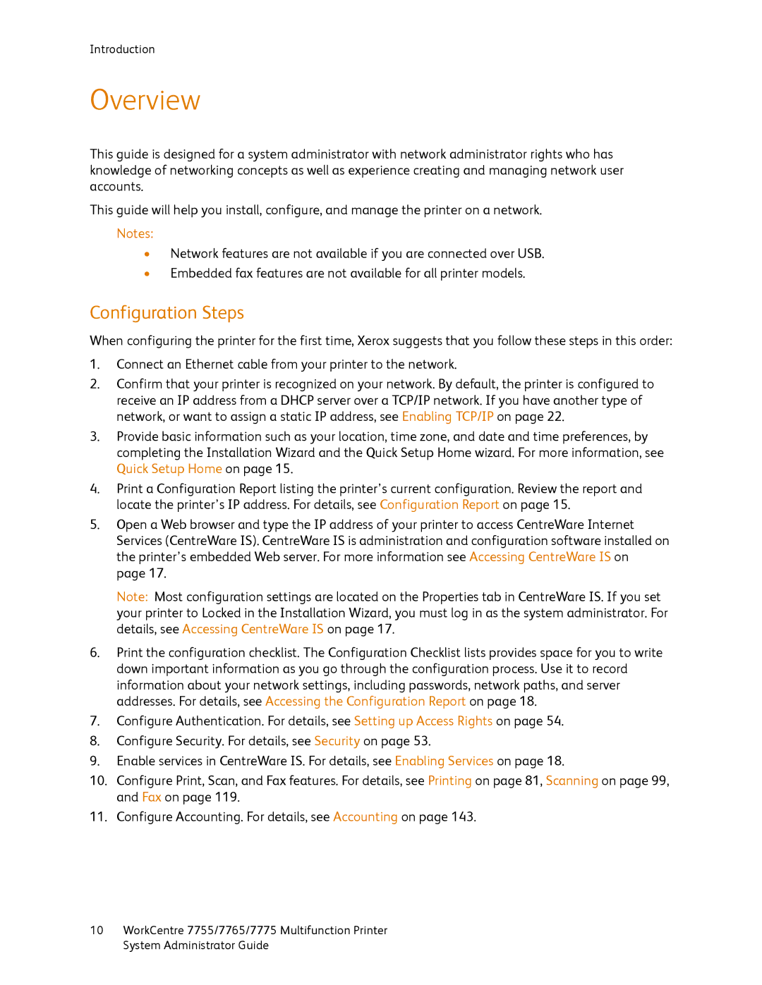 Xerox 7755, 7765, 7775 manual Overview, Configuration Steps 