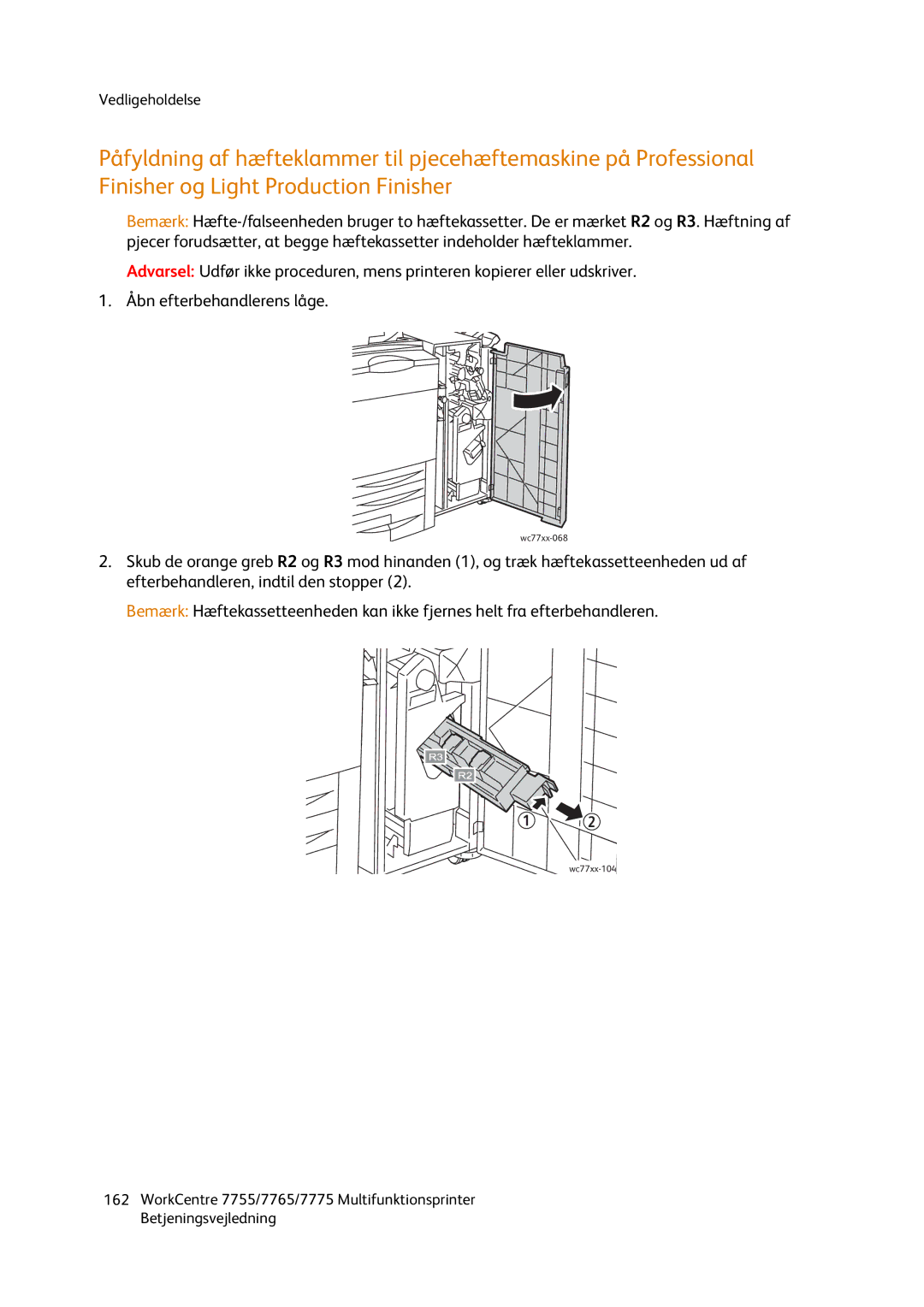 Xerox 7765, 7755, 7775 manual Wc77xx-104 