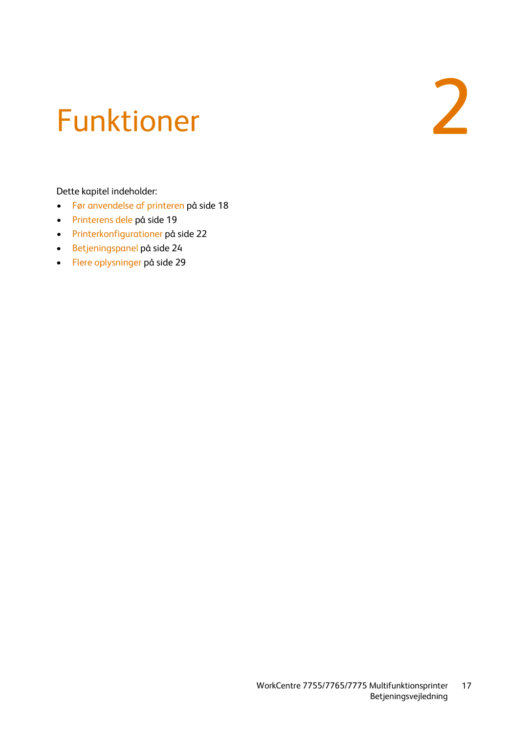 Xerox 7775, 7765, 7755 manual Funktioner2 