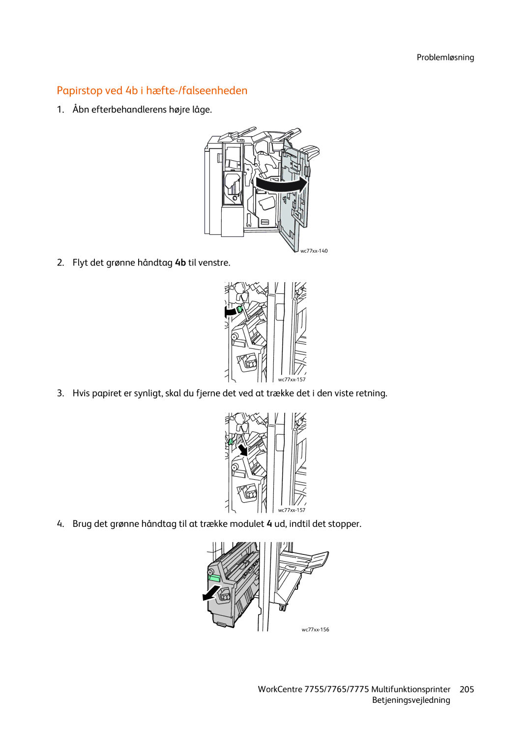 Xerox 7755, 7765, 7775 manual Wc77xx-157 