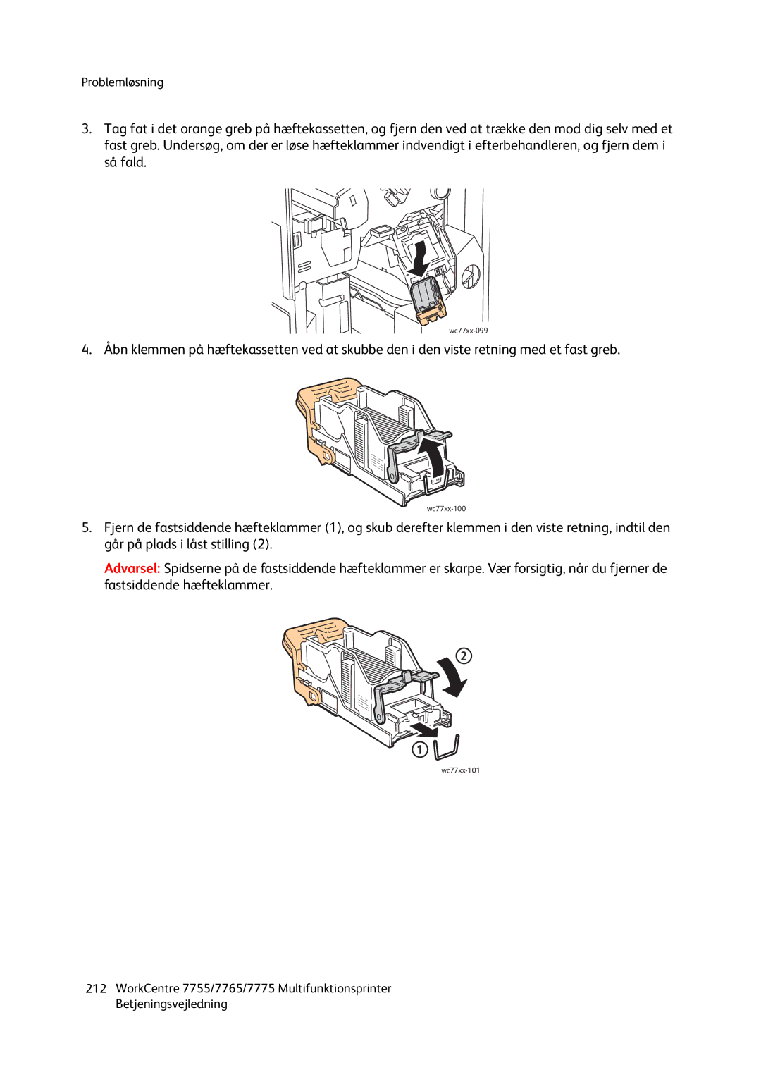 Xerox 7775, 7765, 7755 manual Wc77xx-100 