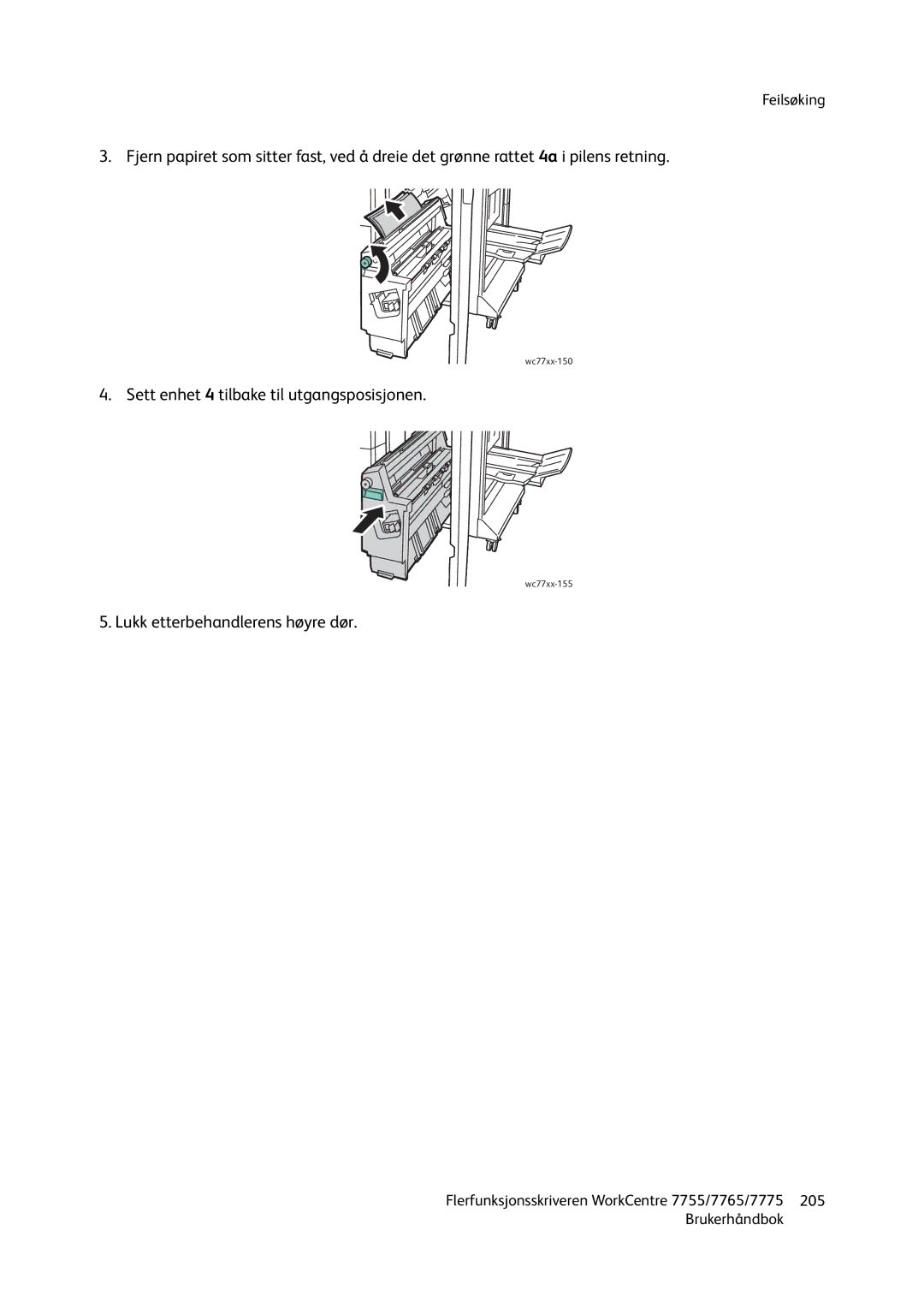 Xerox 7775, 7765, 755 manual 205 