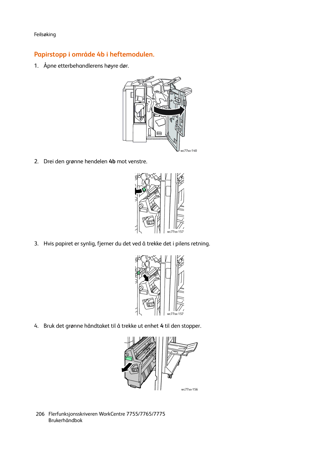 Xerox 755, 7765, 7775 manual Wc77xx-157 