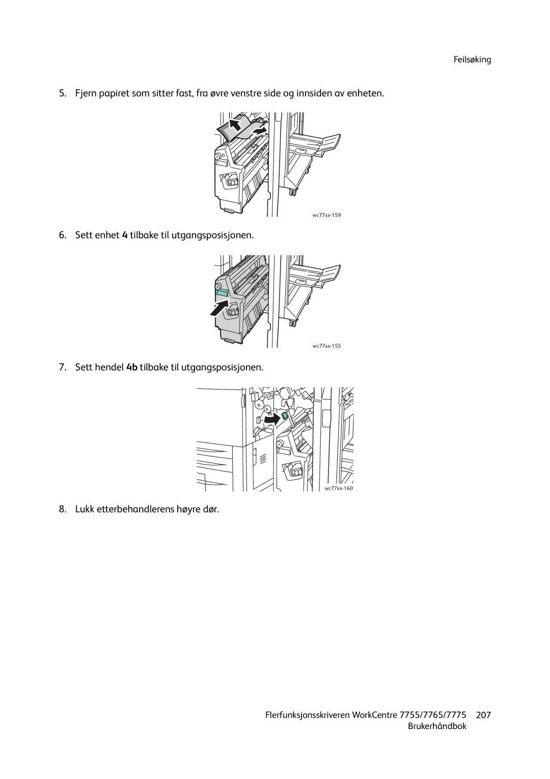 Xerox 7765, 7775, 755 manual 207 