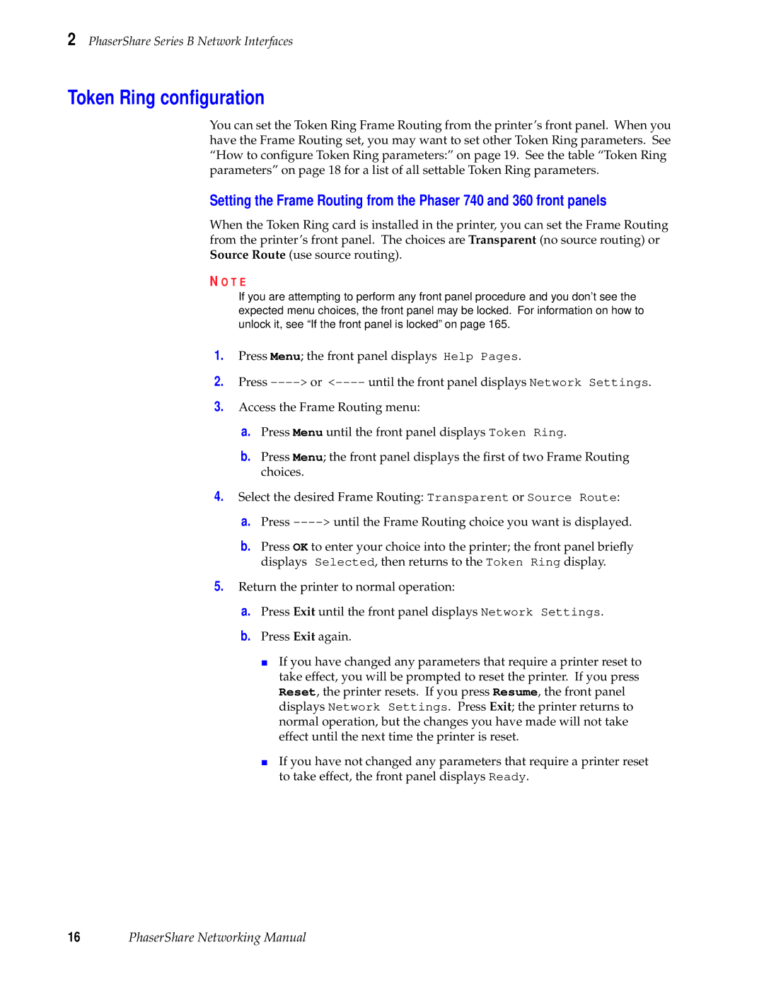 Xerox 780, 840, 360 manual Token Ring conﬁguration 