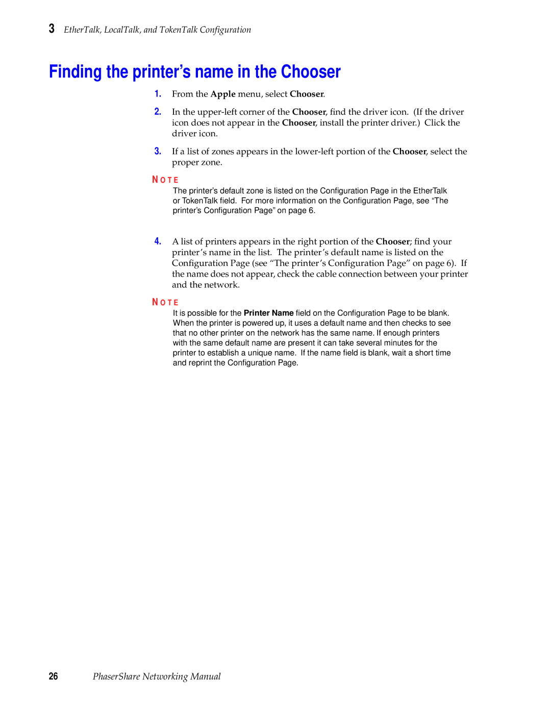 Xerox 840, 780, 360 manual Finding the printer’s name in the Chooser 