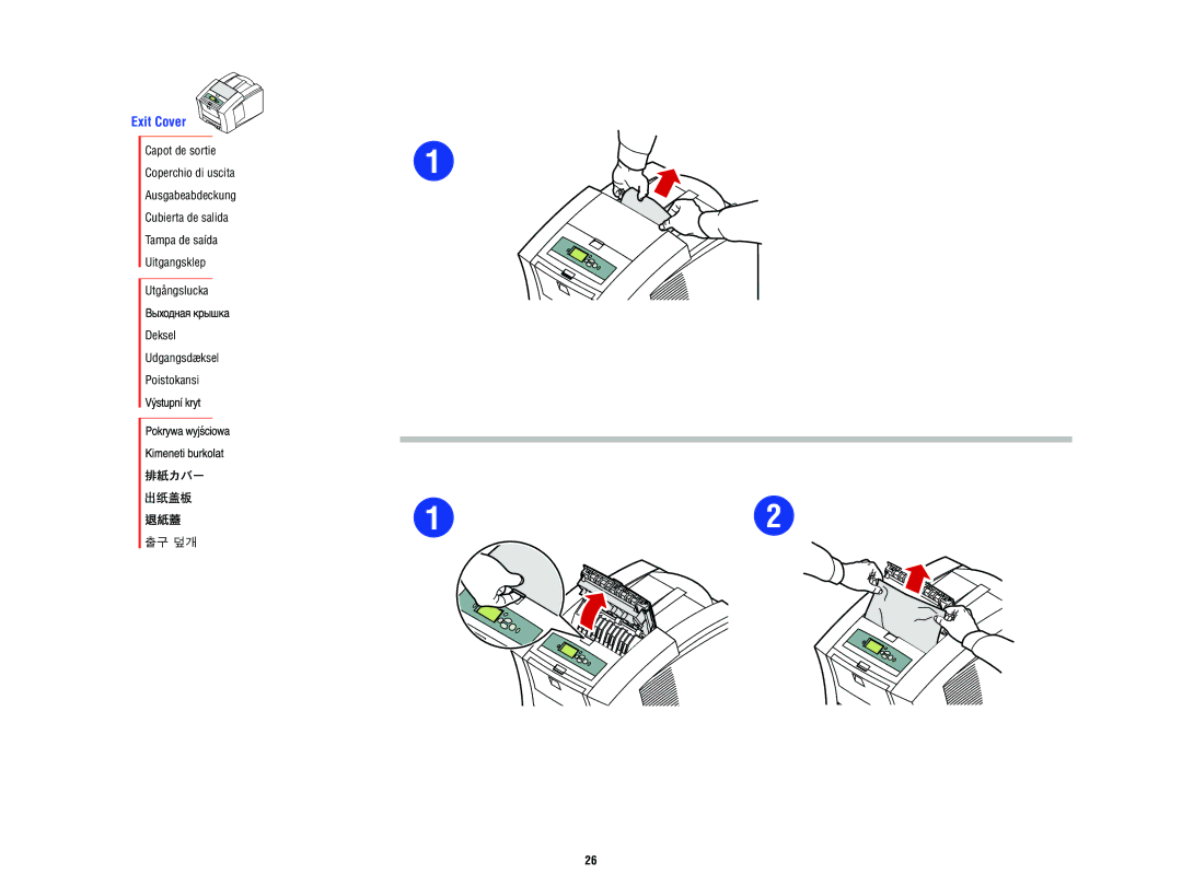 Xerox 8 2 0 0 manual Exit Cover 