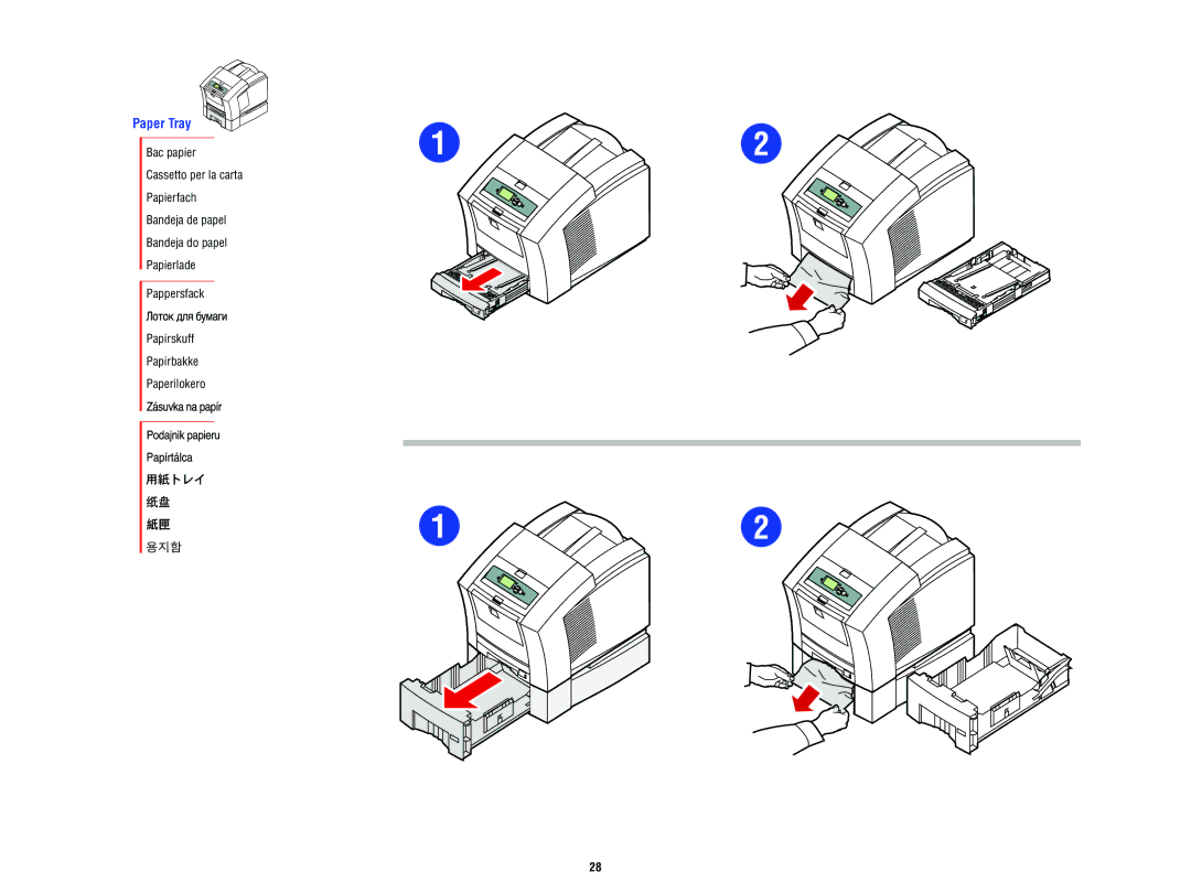 Xerox 8 2 0 0 manual Paper Tray 