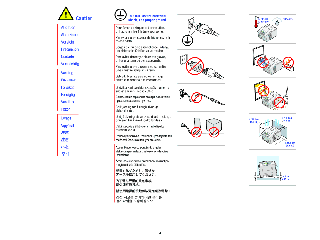 Xerox 8 2 0 0 manual Bruk jording for å unngå alvorlige elektriske støt 