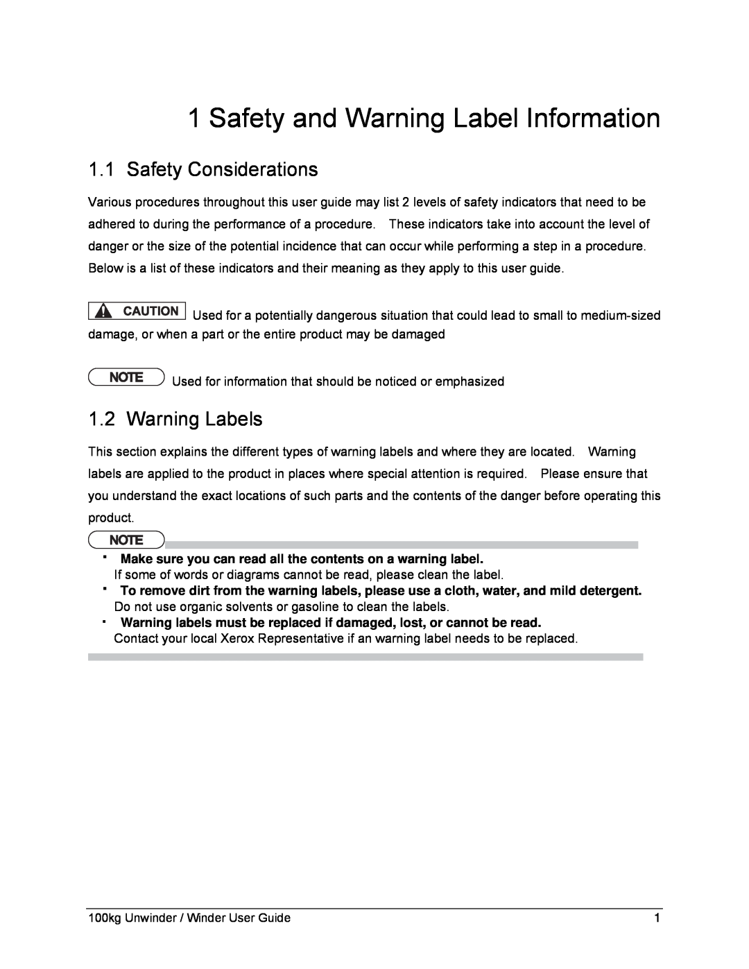 Xerox 8254E, 8264E manual Safety and Warning Label Information, Safety Considerations, Warning Labels 