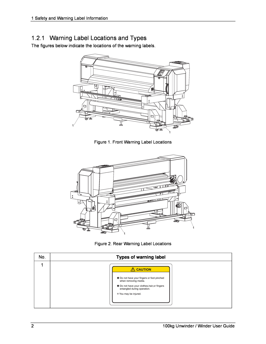 Xerox 8264E, 8254E Warning Label Locations and Types, Safety and Warning Label Information, Front Warning Label Locations 