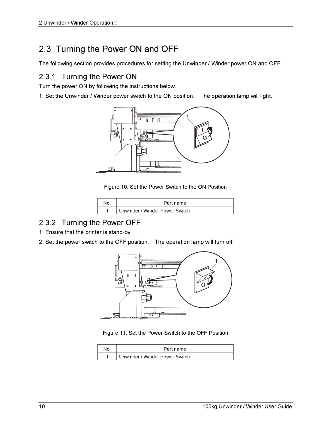 Xerox 8264E, 8254E manual Turning the Power on and OFF, Turning the Power OFF 