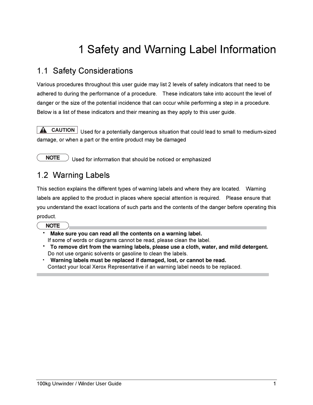 Xerox 8254E, 8264E manual Safety and Warning Label Information, Safety Considerations 