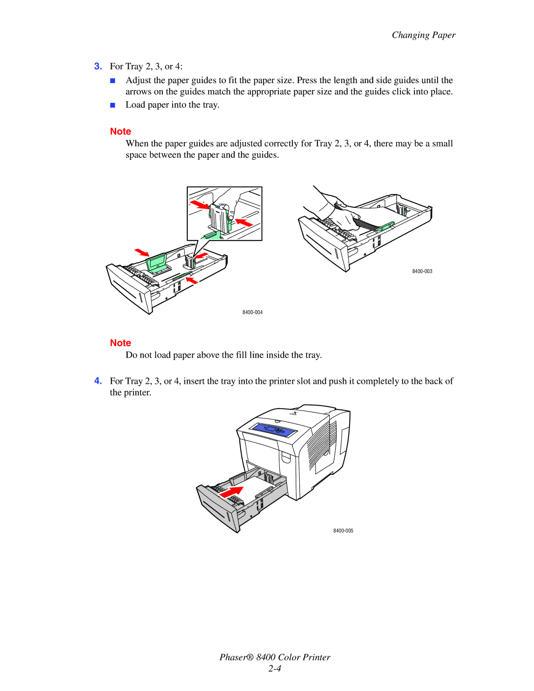 Xerox manual 8400-003 8400-004 