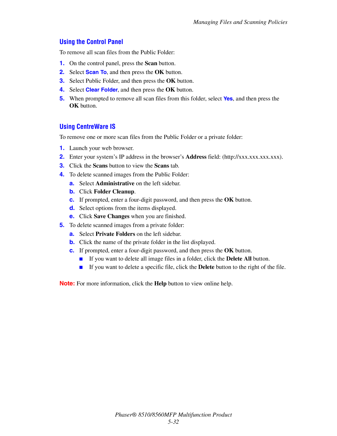 Xerox 8510 manual Using the Control Panel, Using CentreWare is 