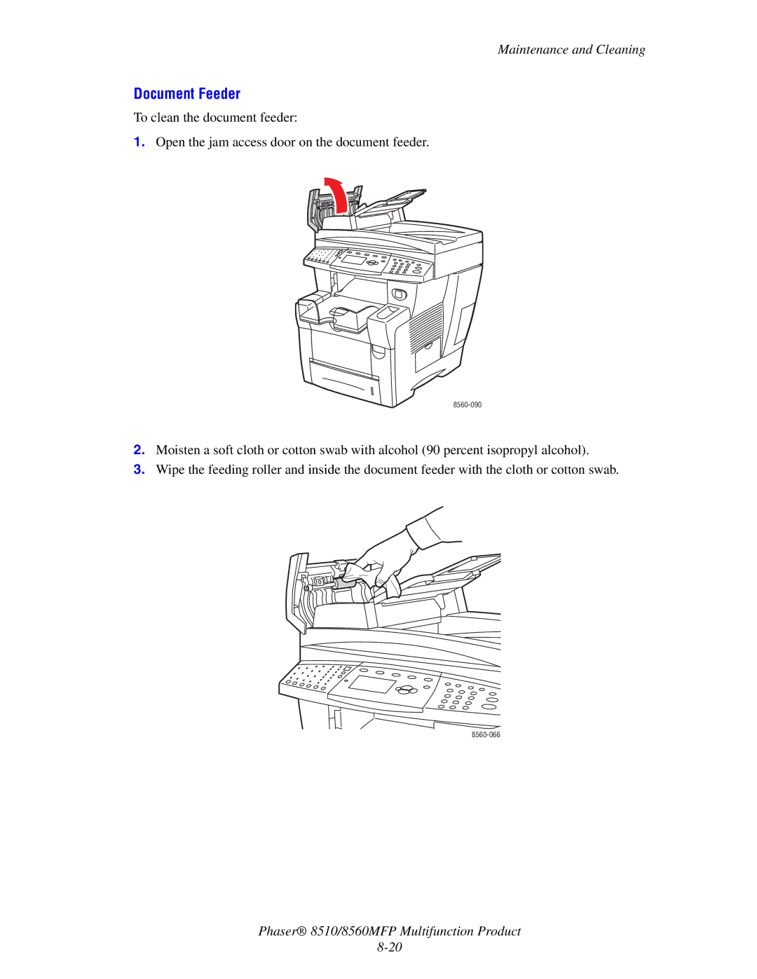 Xerox 8510 manual Document Feeder 