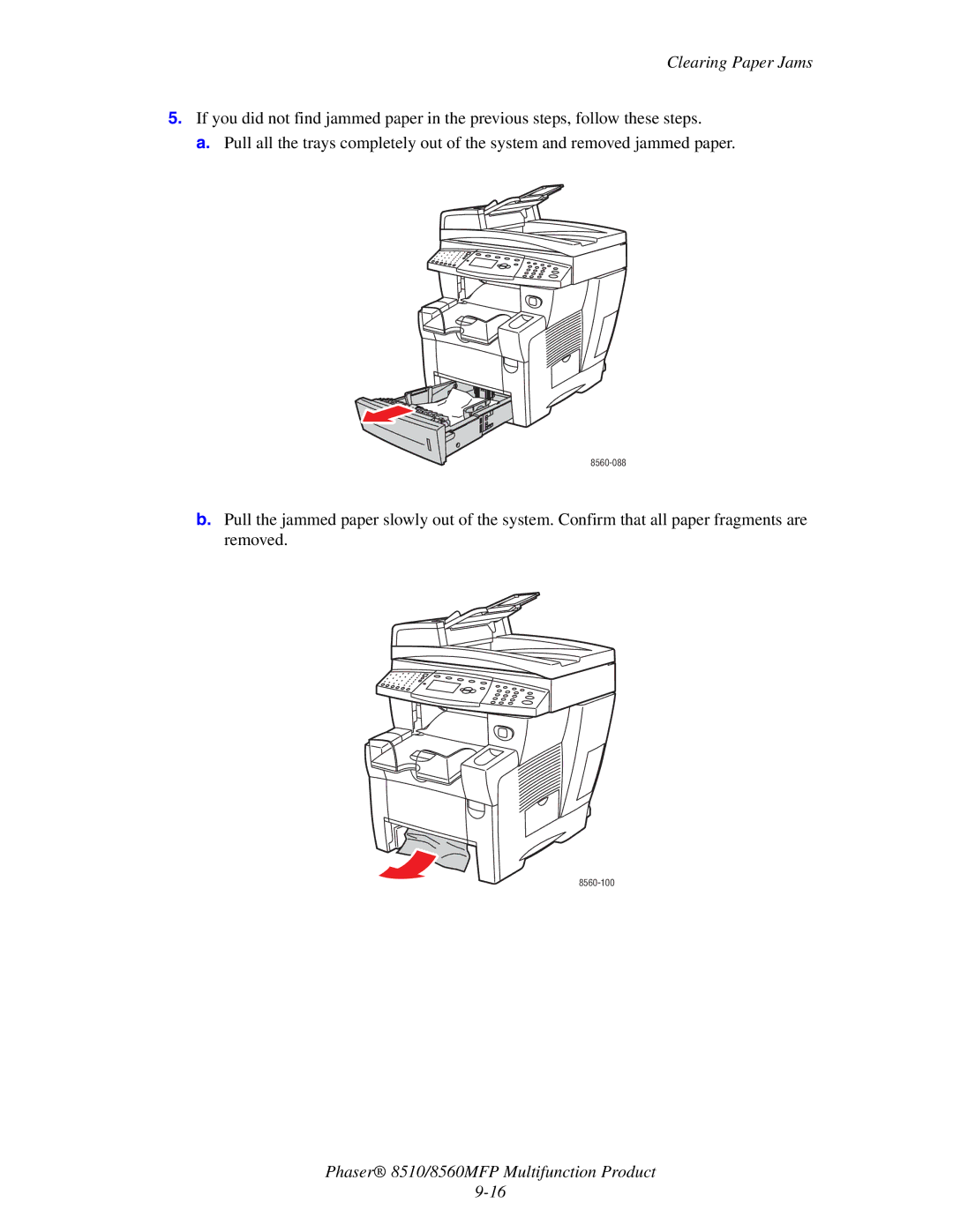 Xerox 8510 manual 8560-088 