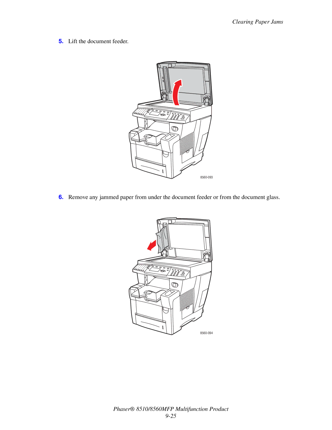 Xerox 8510 manual 8560-094 