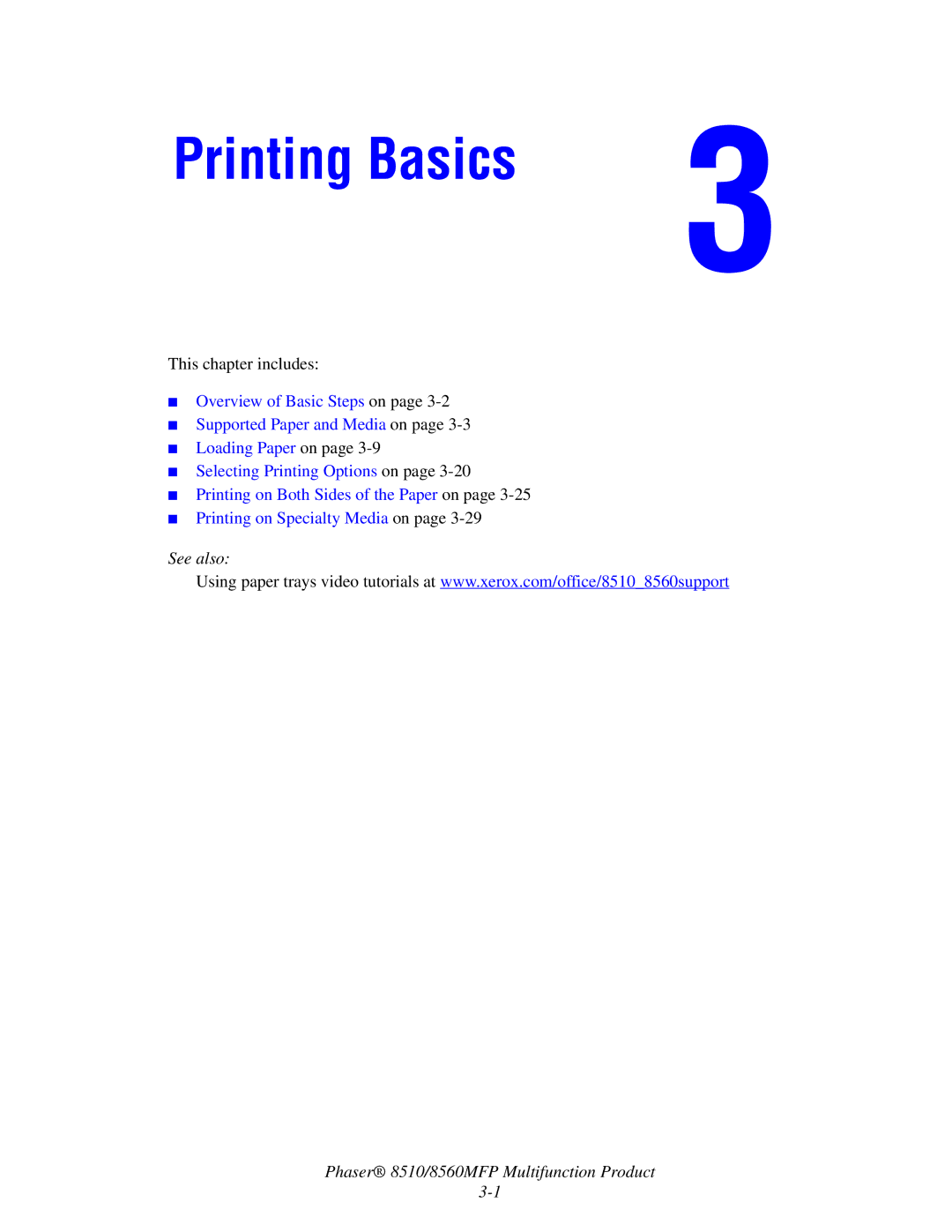 Xerox 8510 manual Printing Basics 