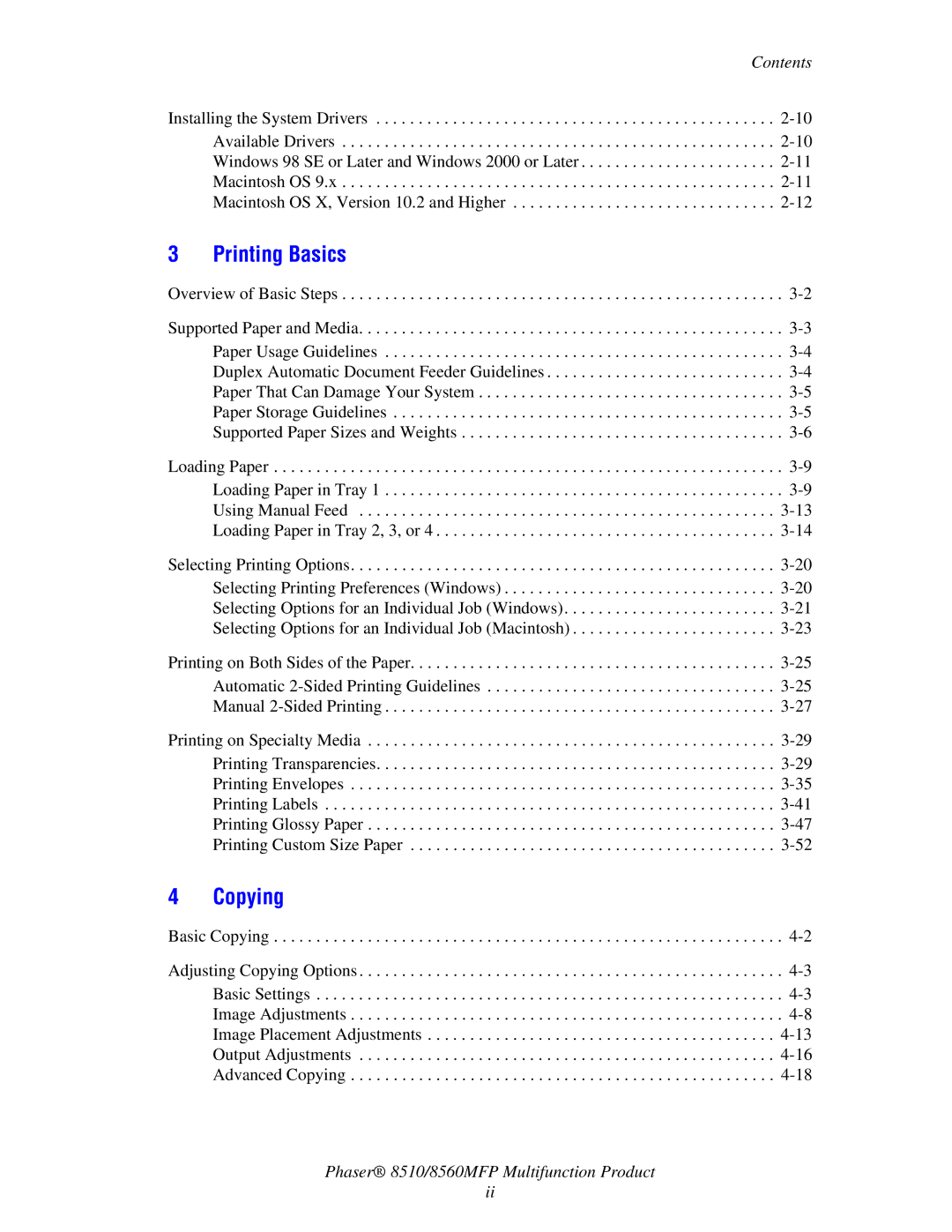 Xerox 8510 manual Printing Basics 