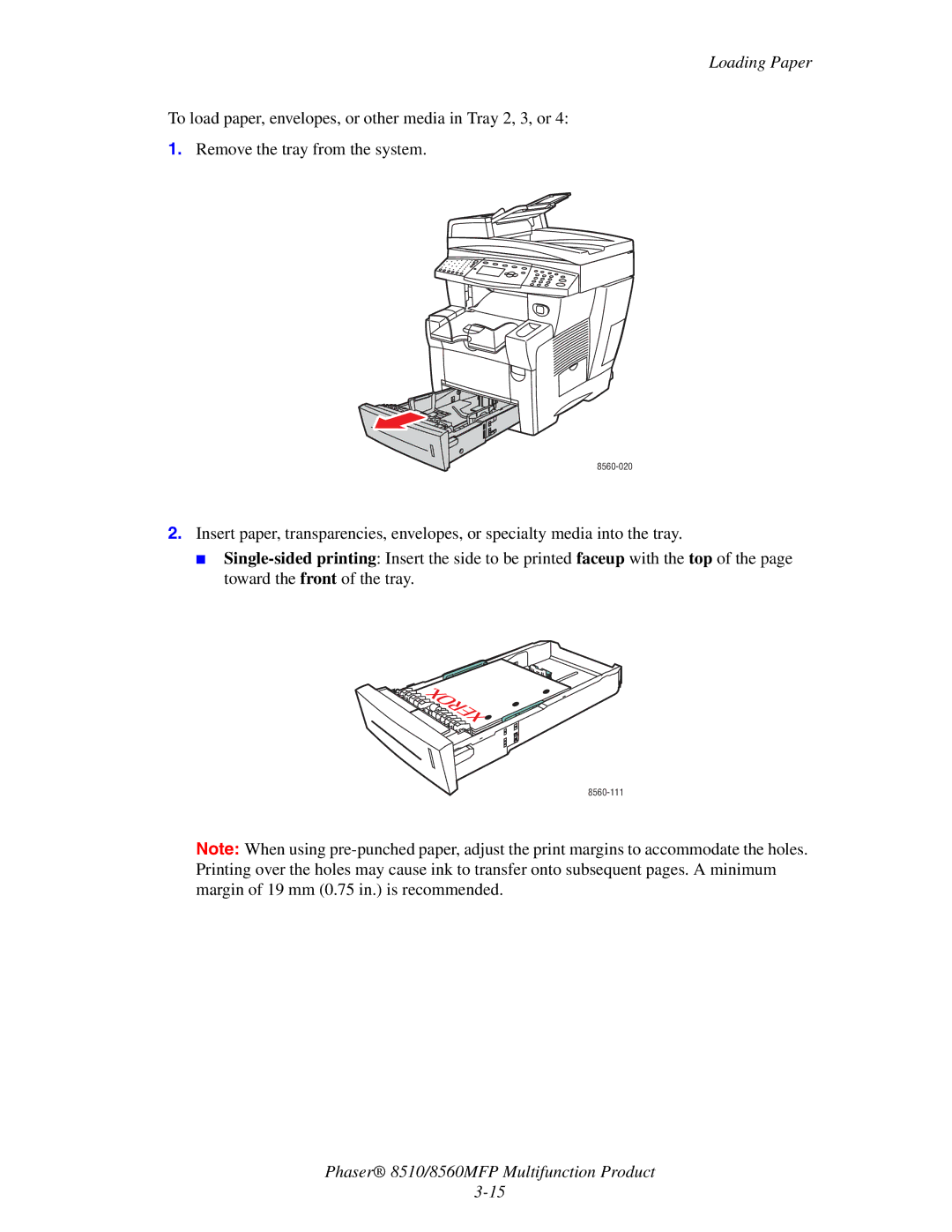 Xerox 8510 manual 8560-020 