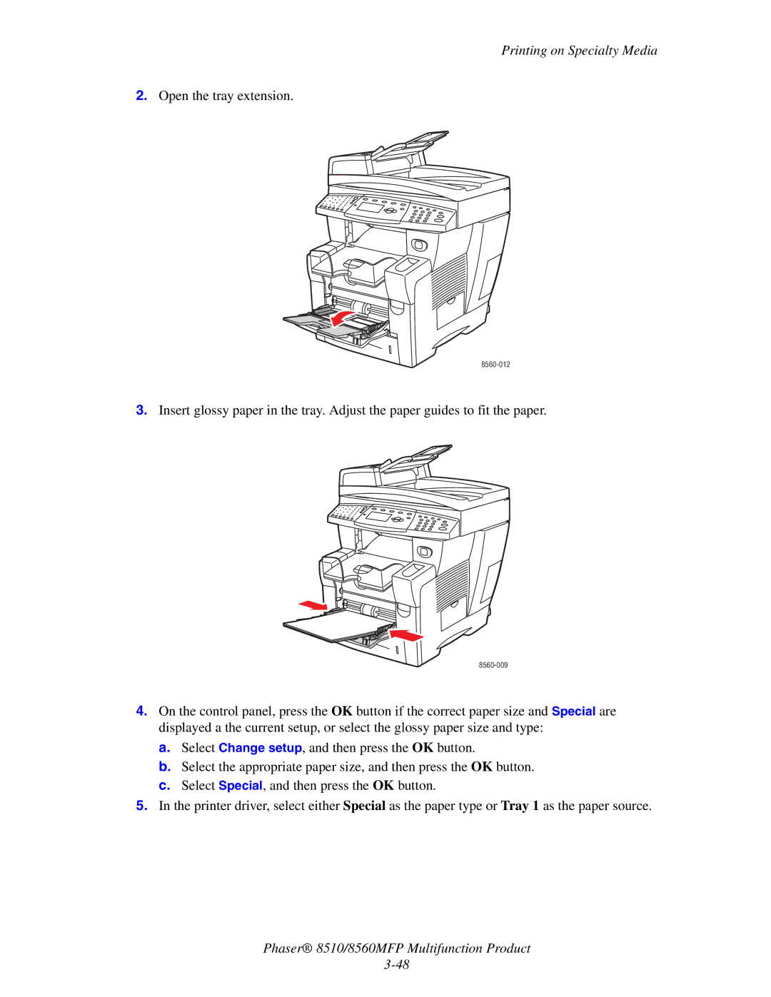 Xerox 8510 manual 8560-009 