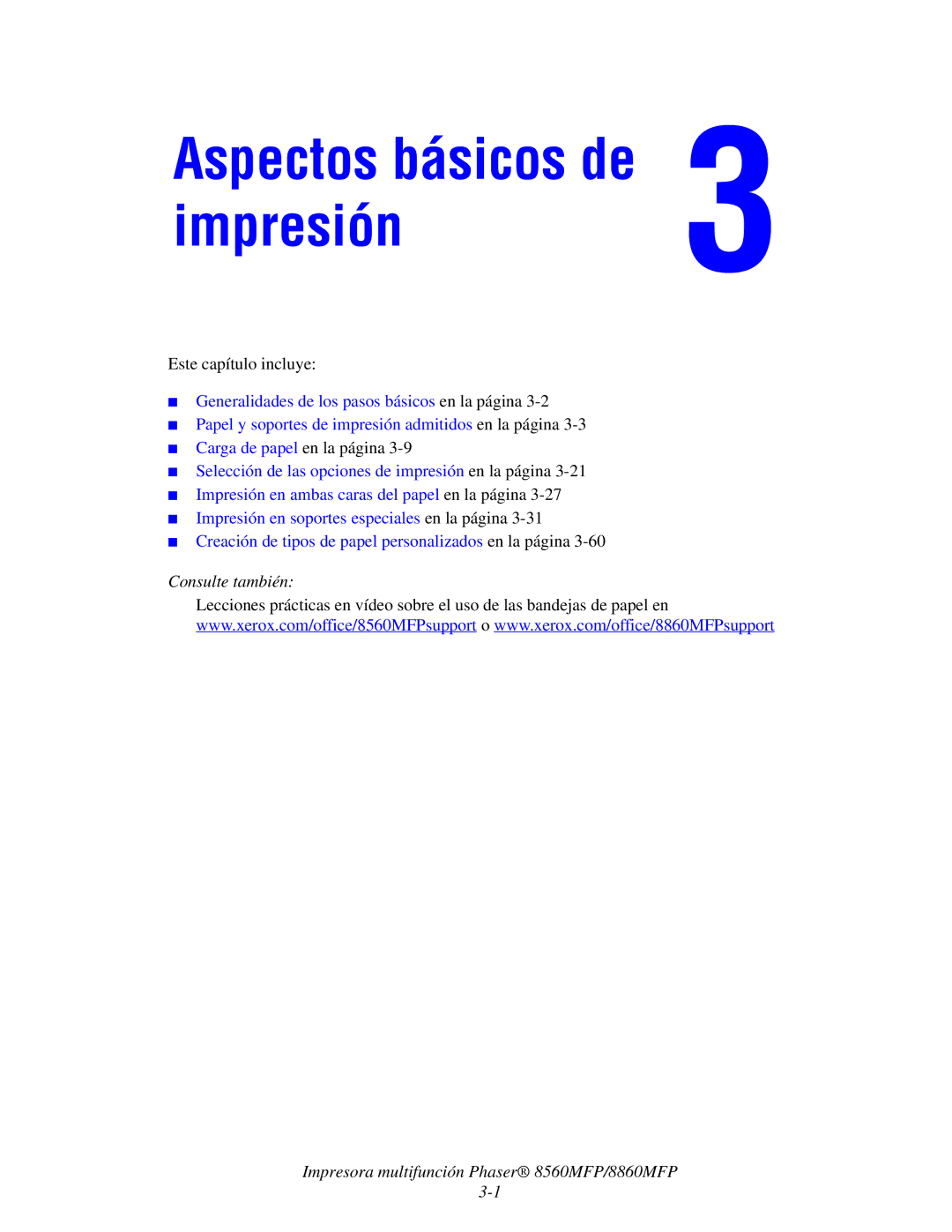 Xerox 8560MFP/8860MFP manual Aspectos básicos de impresión 