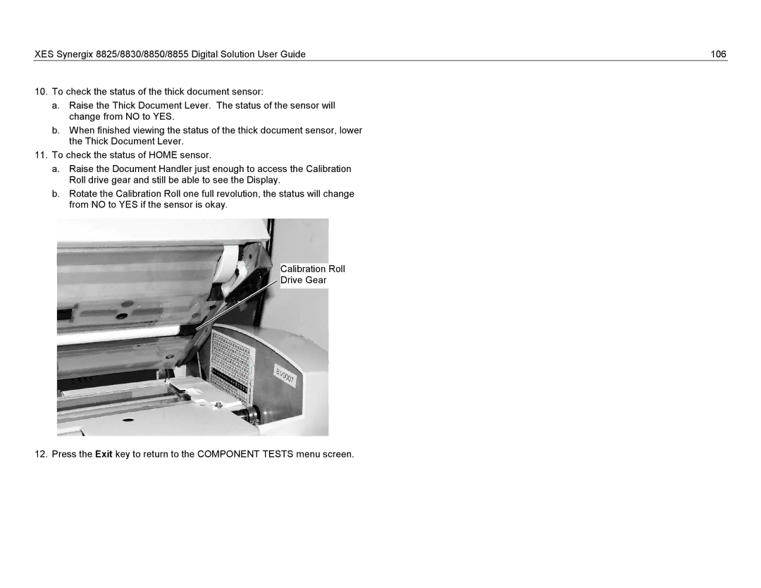 Xerox 8830, 8825, 8855 manual 