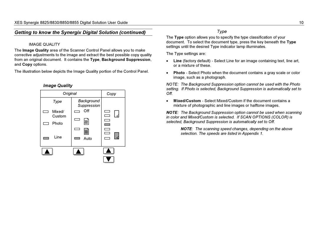 Xerox 8830, 8825, 8855 manual Image Quality 