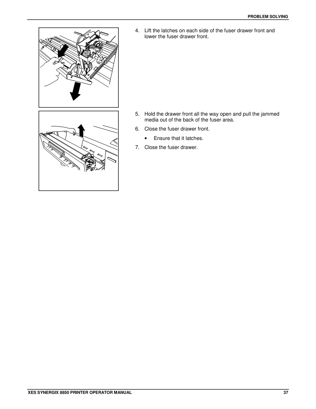 Xerox 8850 manual Problem Solving 