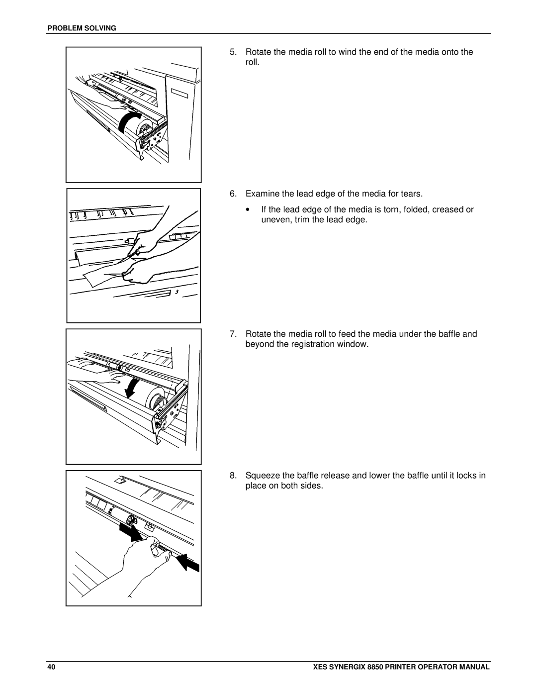 Xerox 8850 manual Problem Solving 