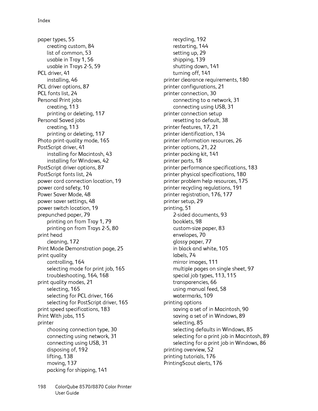 Xerox 8870, 8570 manual Selecting for a print job in Windows 