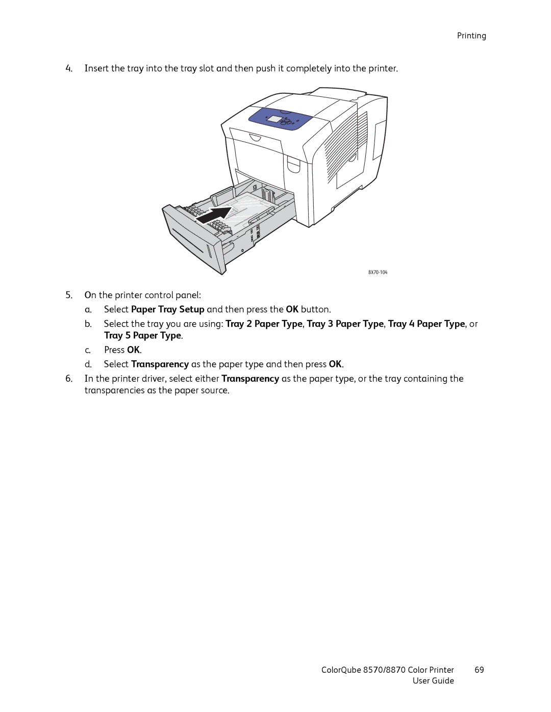 Xerox 8570, 8870 manual 8X70-104 